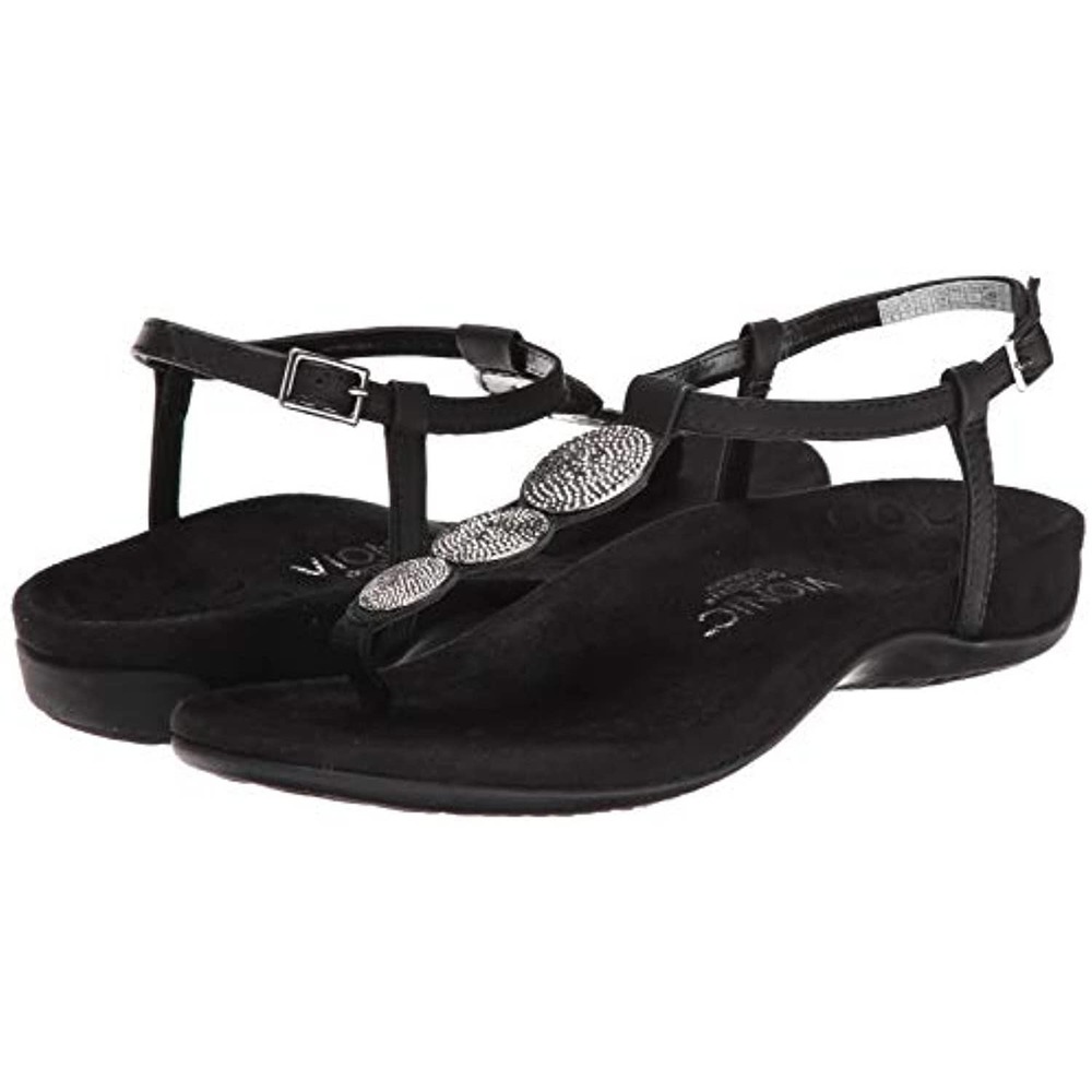 Vionic Lizbeth Women's T-strap  sling-  back Orthotic Sandal black
